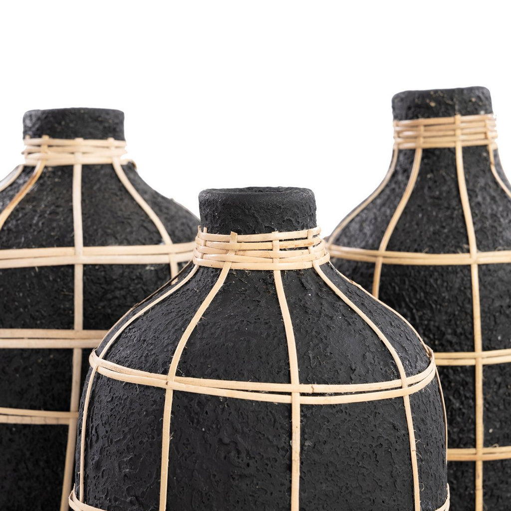 The Whoopy Vase - Black Natural - L - LUXONAS HOME