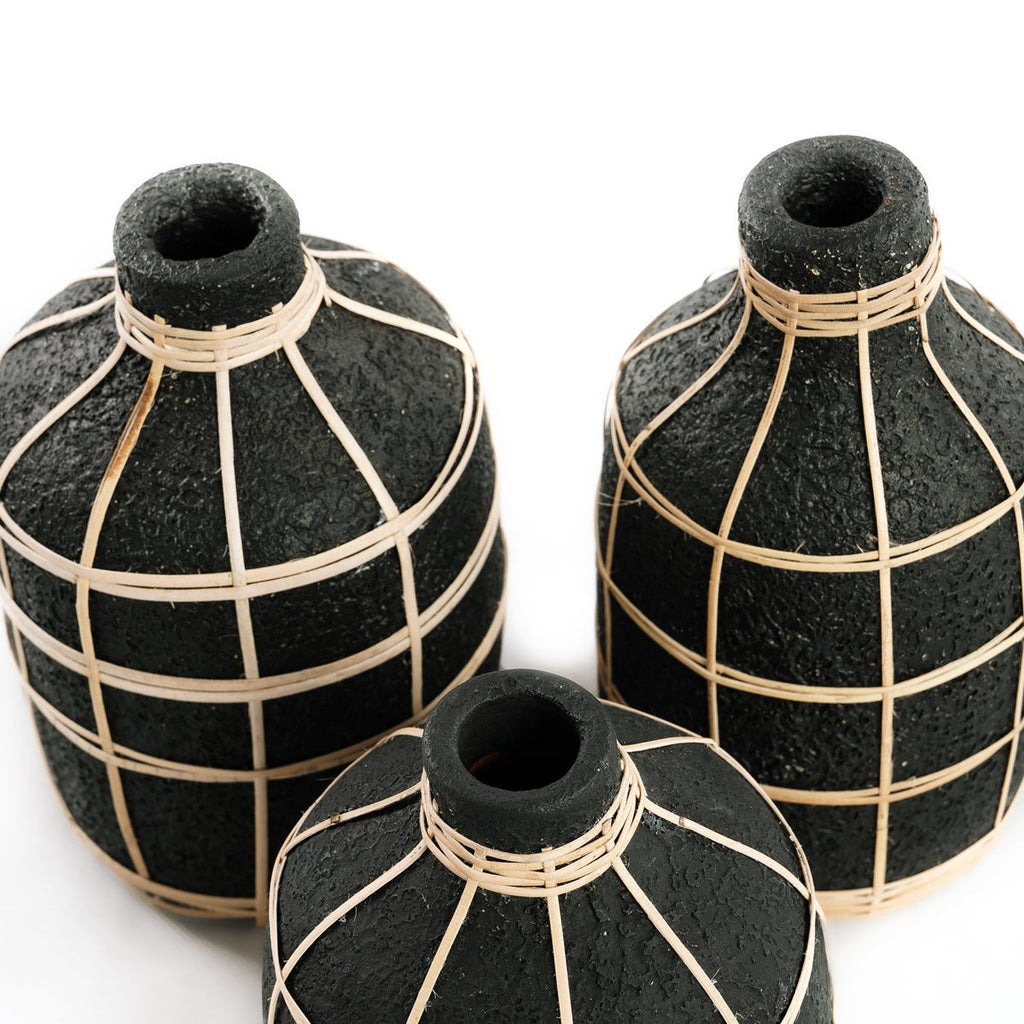 The Whoopy Vase - Black Natural - L - LUXONAS HOME