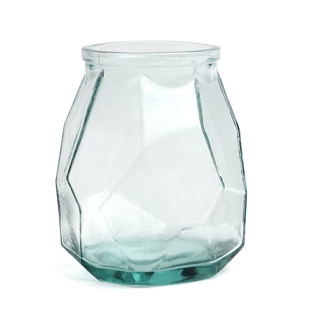 The Wide Origami Vase - Blue - LUXONAS HOME