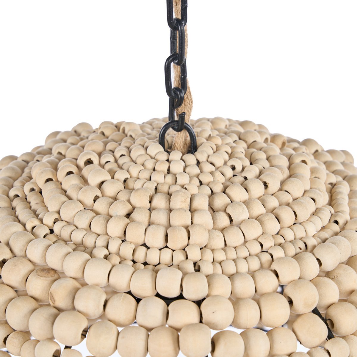 The Wooden Bead Dome Pendant - Natural - LUXONAS HOME