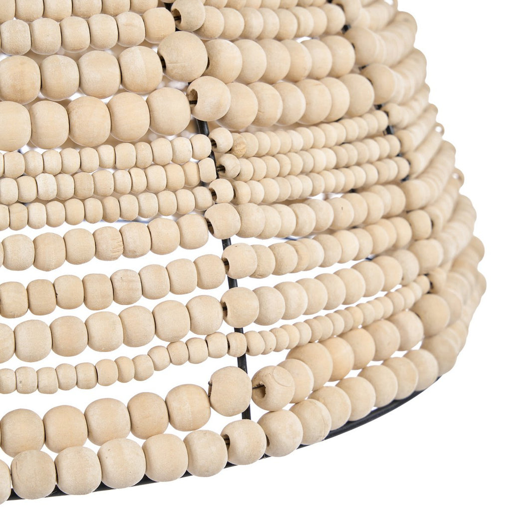 The Wooden Bead Dome Pendant - Natural - LUXONAS HOME