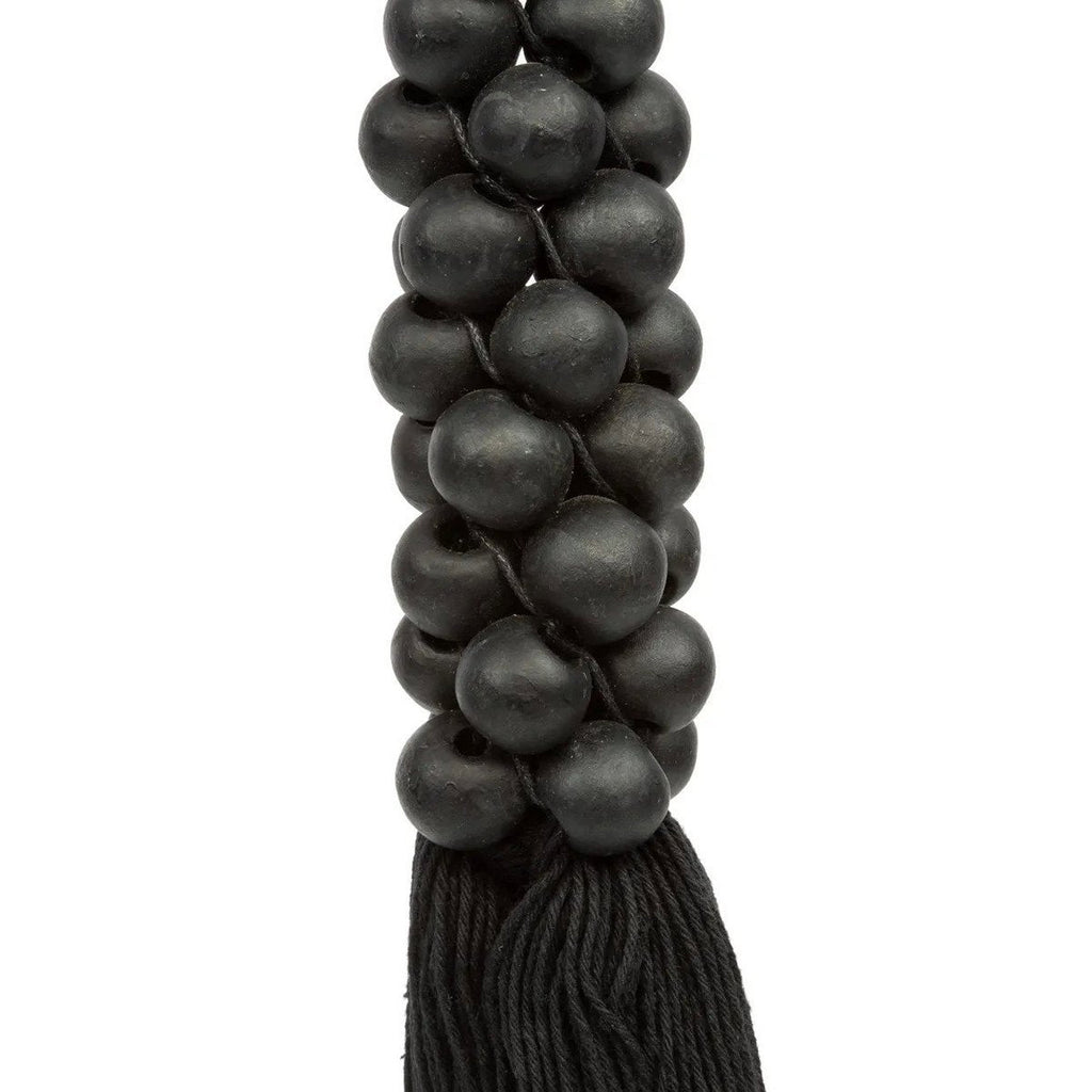 The Wooden Beads with Cotton Tassel - Black - LUXONAS HOME