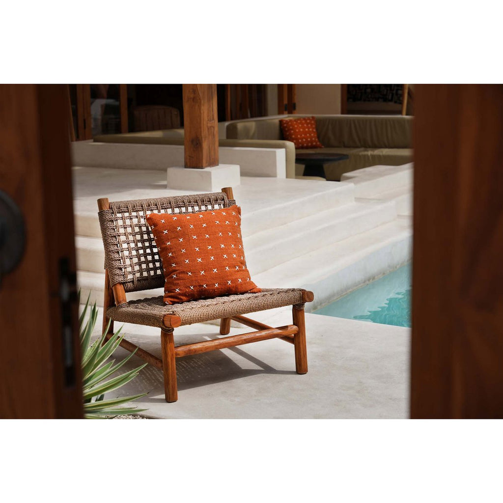 The Zillion Kiss Cushion Cover - Terracotta White - LUXONAS HOME