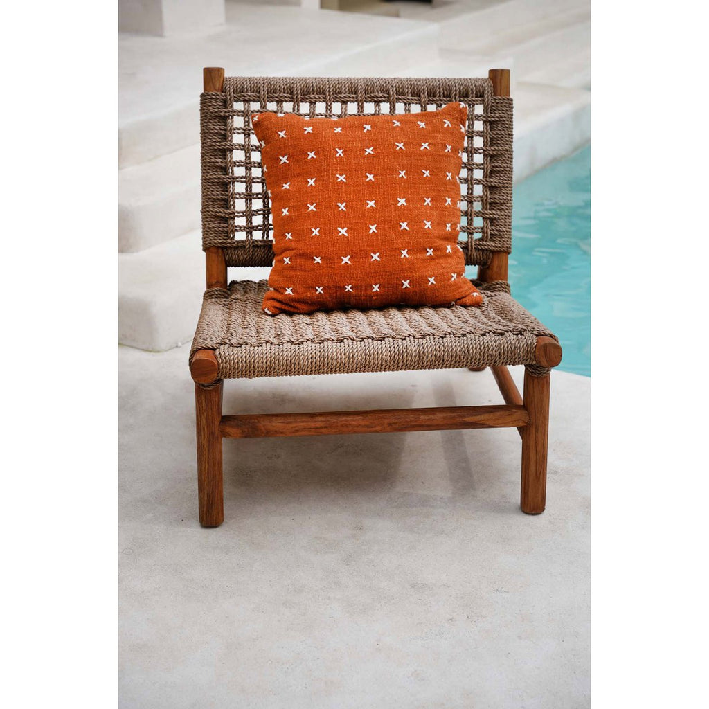 The Zillion Kiss Cushion Cover - Terracotta White - LUXONAS HOME
