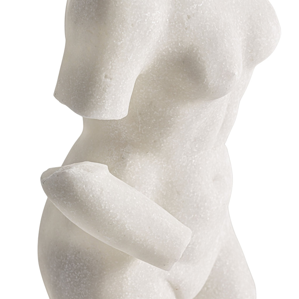 Thela Bust - Contemporary White Resin Sculpture - LUXONAS