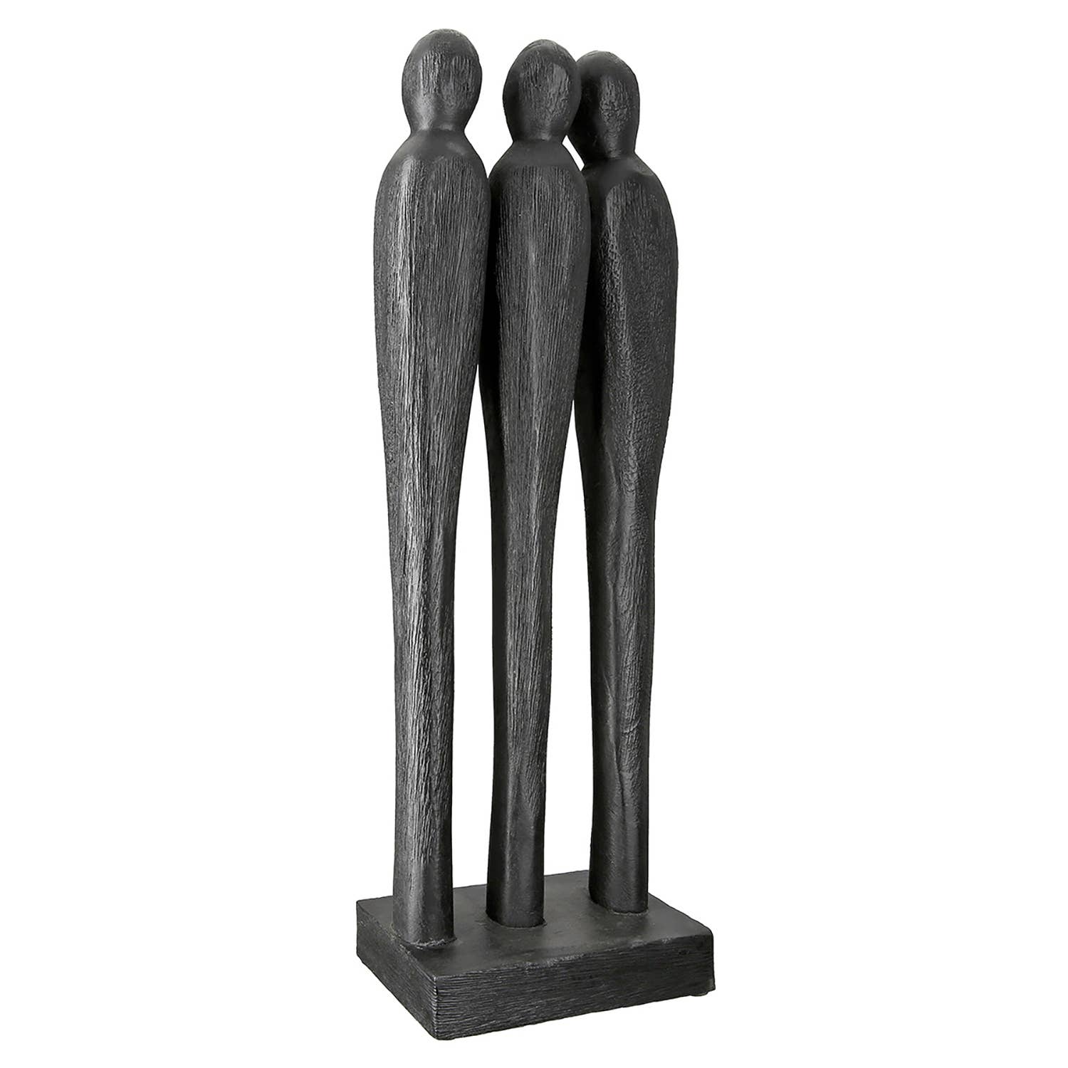 Three People Mango Wood Sculpture - LUXONAS HOME