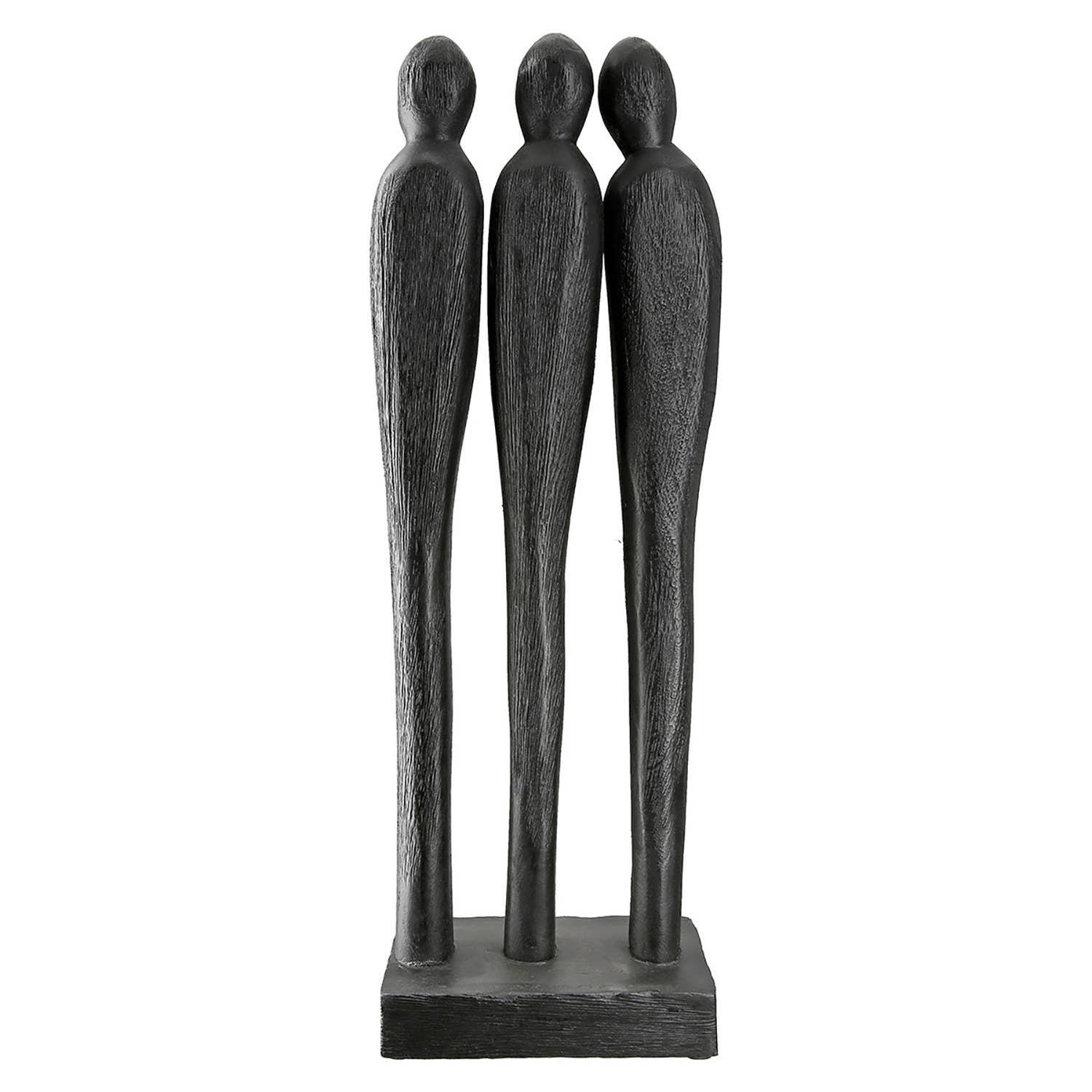 Three People Mango Wood Sculpture - LUXONAS HOME