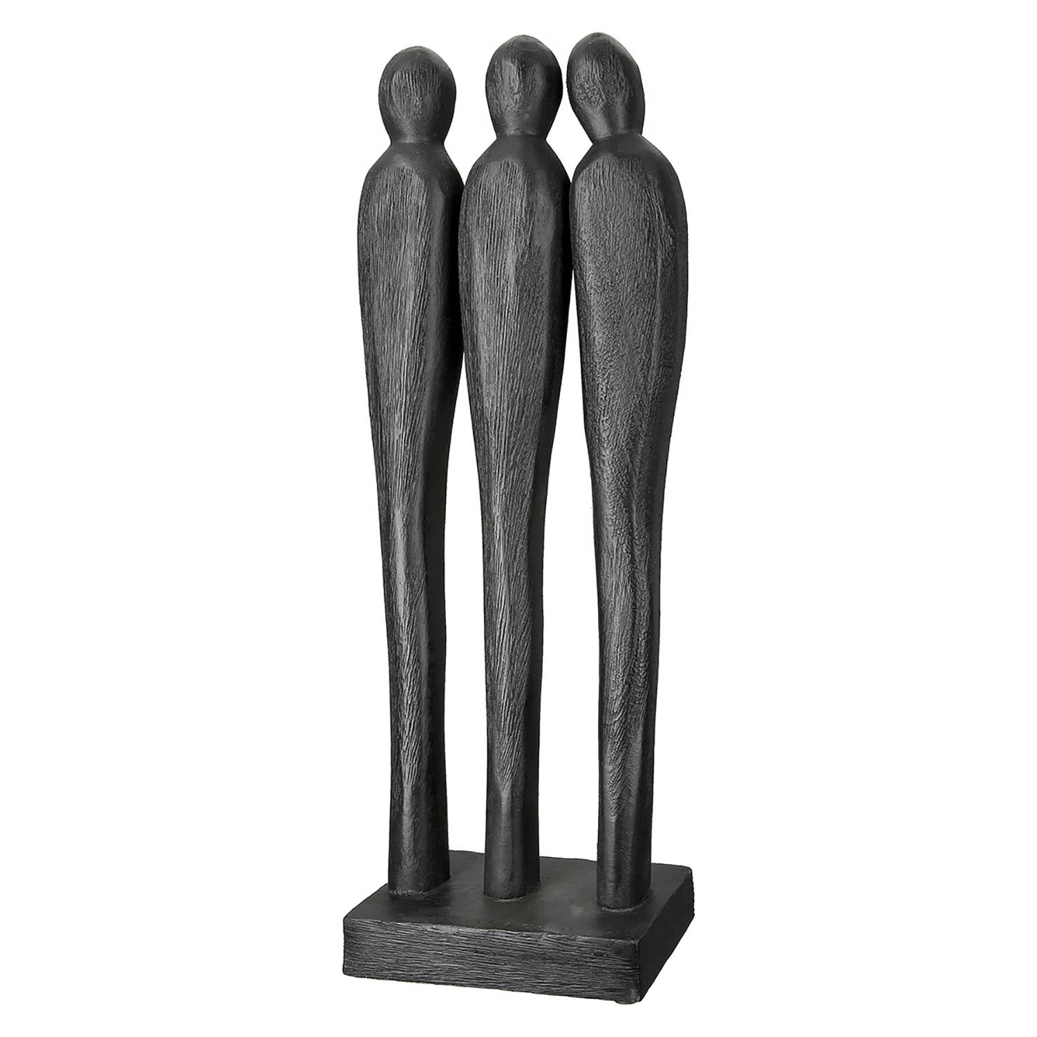 Three People Mango Wood Sculpture - LUXONAS HOME