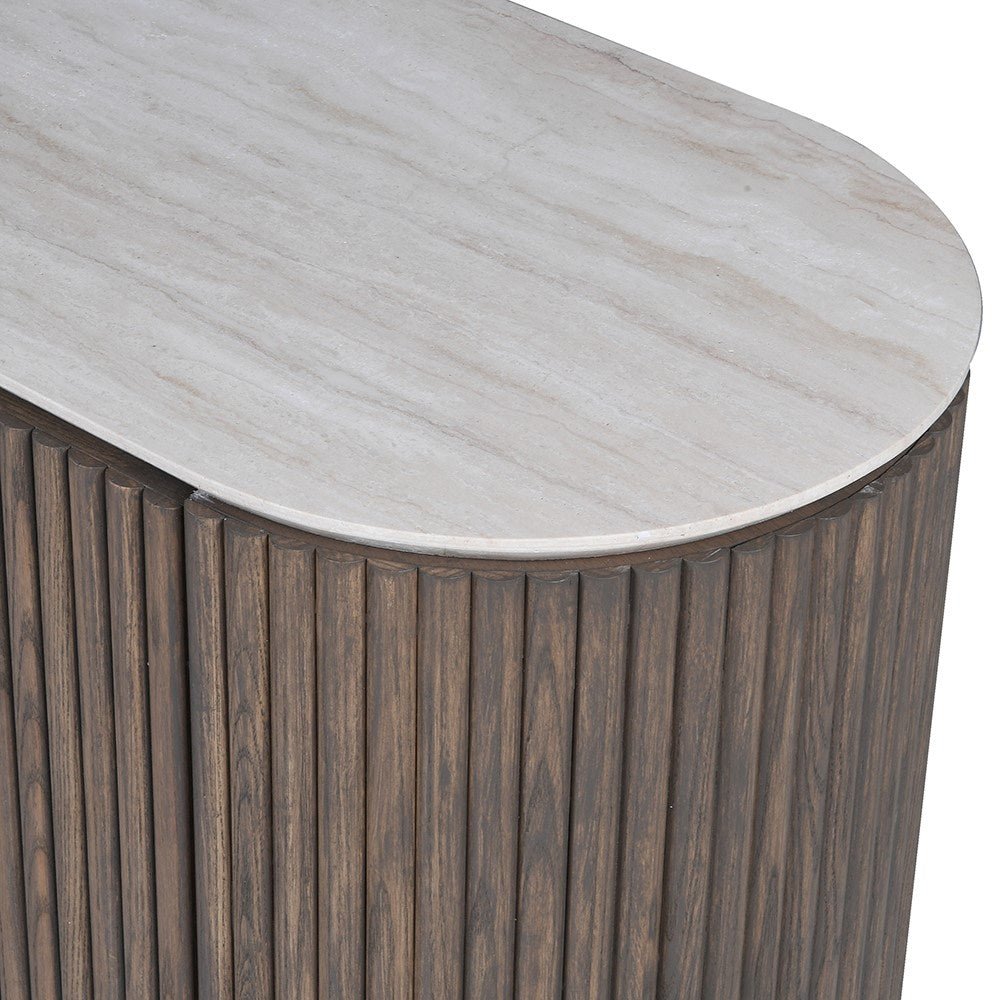 Tikal Marble Top 4 Door Sideboard - LUXONAS