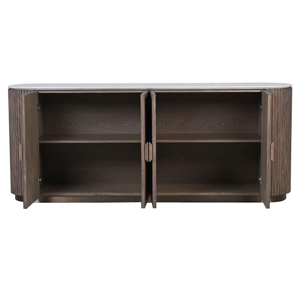 Tikal Marble Top 4 Door Sideboard - LUXONAS