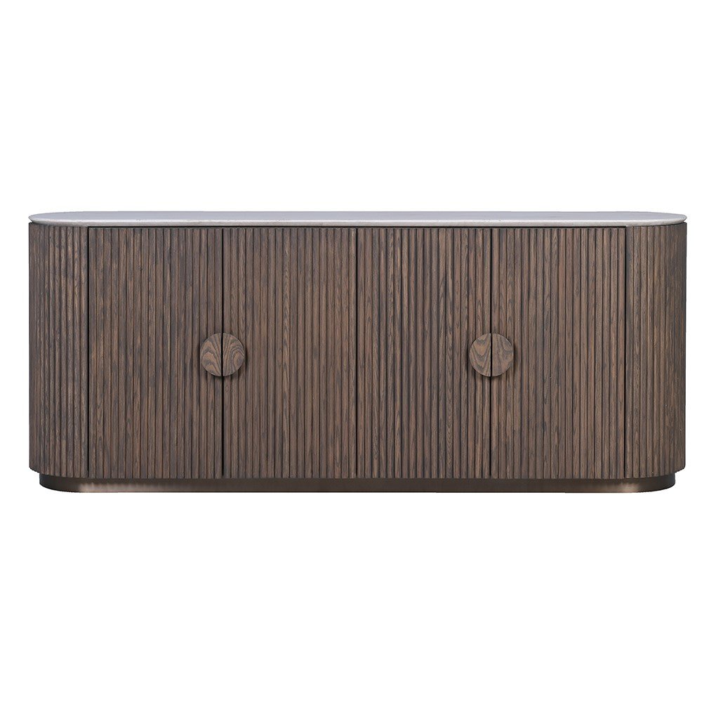 Tikal Marble Top 4 Door Sideboard - LUXONAS