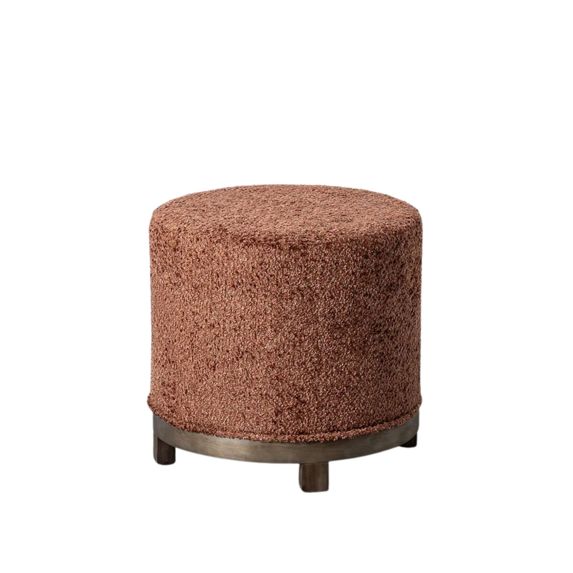 Tile Revolving Footstool on wooden base - LUXONAS HOME
