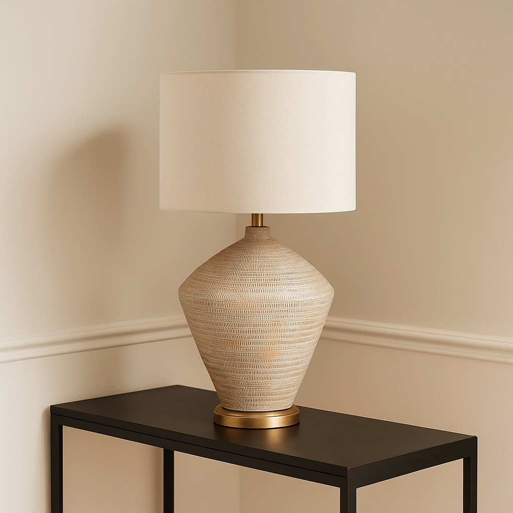 Tranquil Ceramic Table Lamp - Elegant Home Lighting - LUXONAS