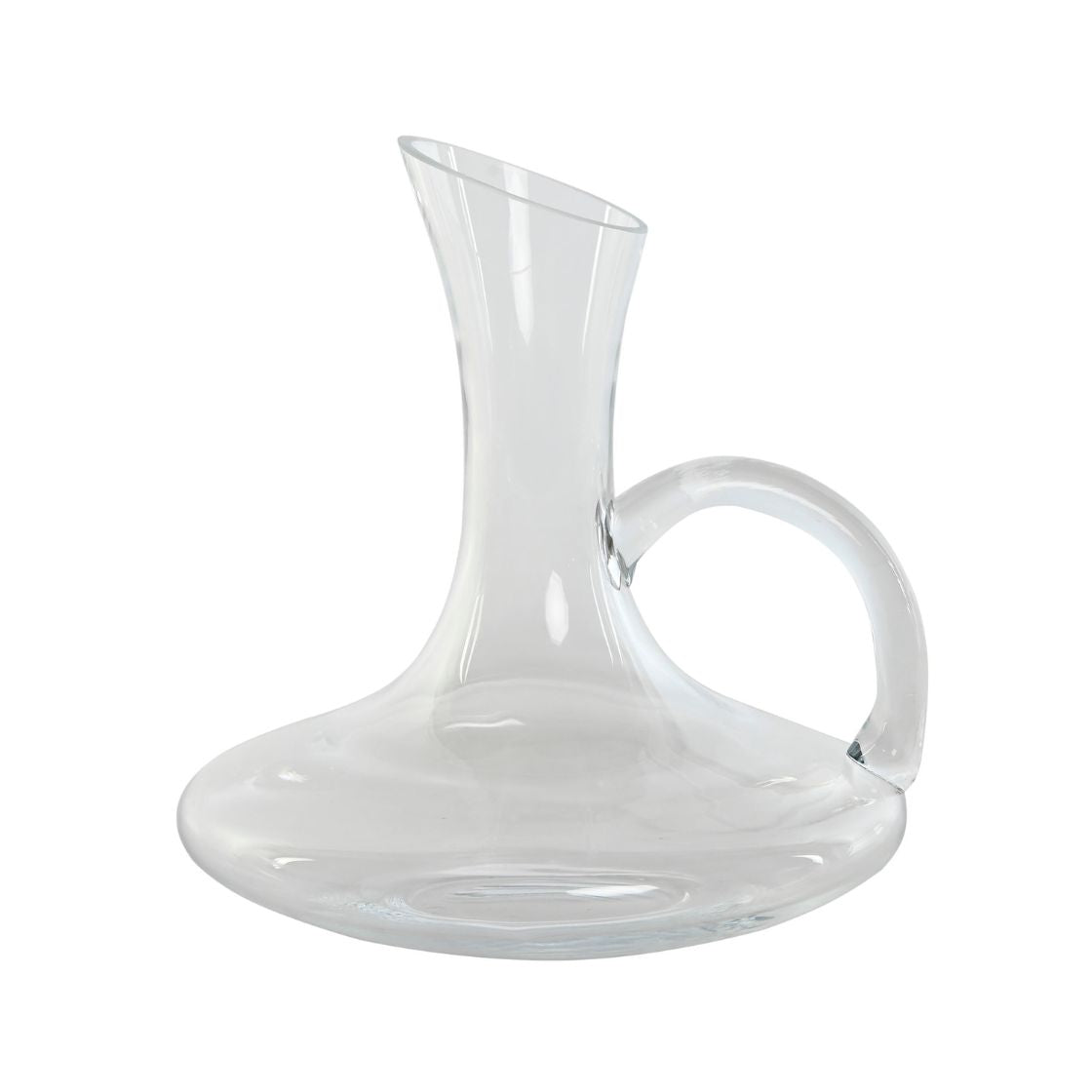 Handcrafted Transparent Glass Carafe with Ergonomic Handle - 1200ml
