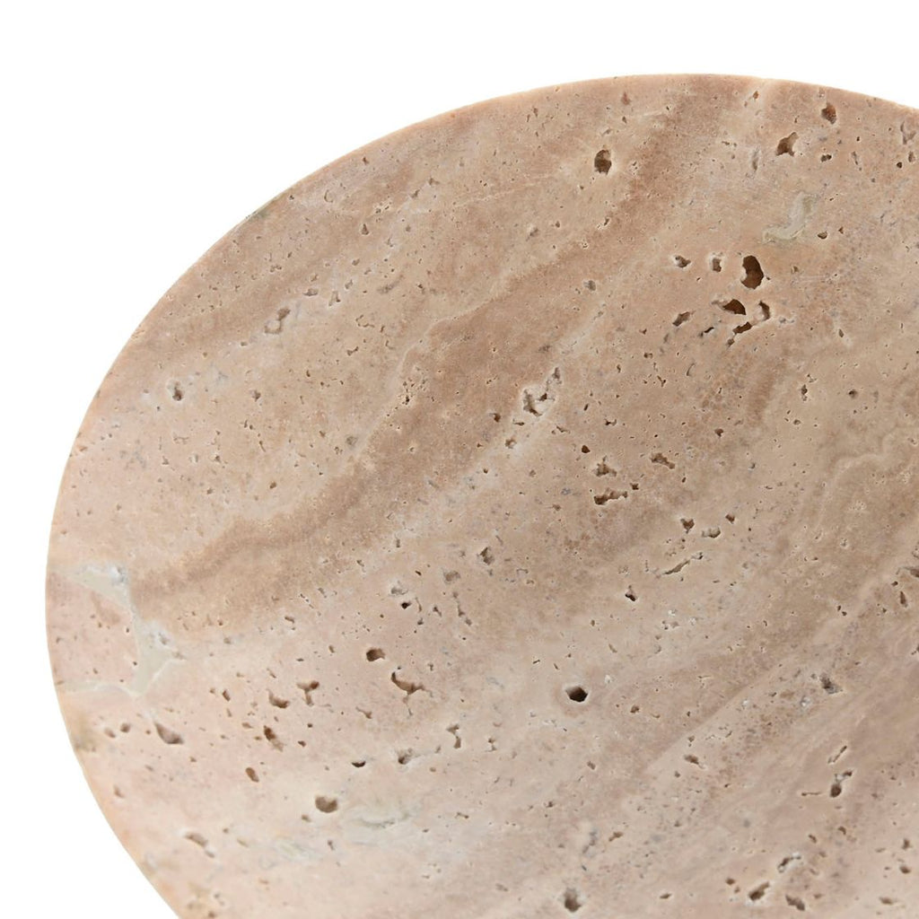 Travertine Bowl on Stem - LUXONAS