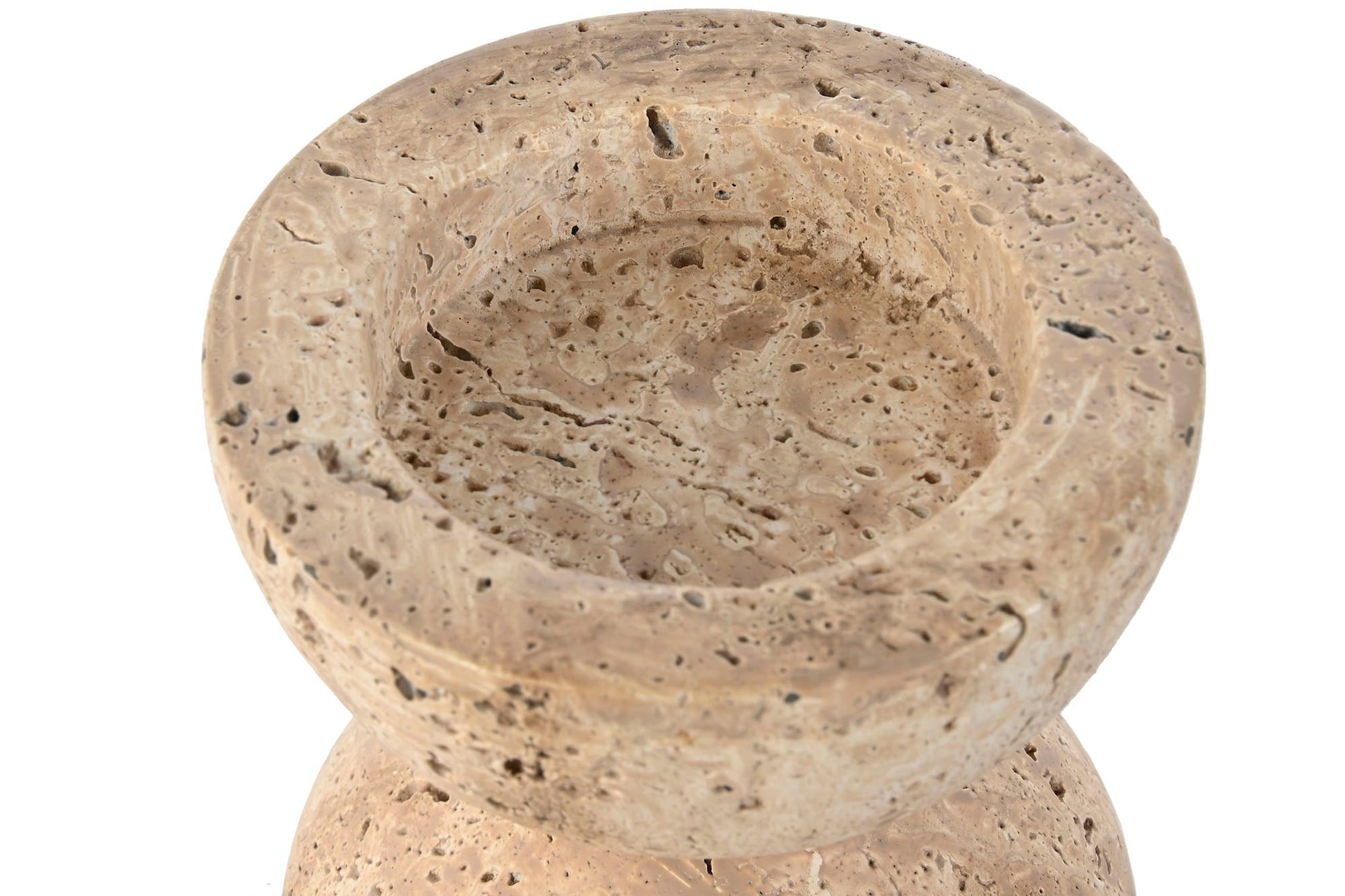 Travertine Candle Holder - LUXONAS