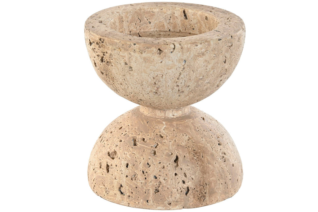 Travertine Candle Holder - LUXONAS