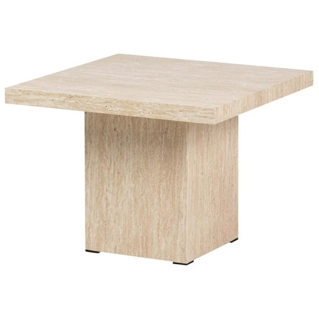 Travertine Effect Square Coffee Table