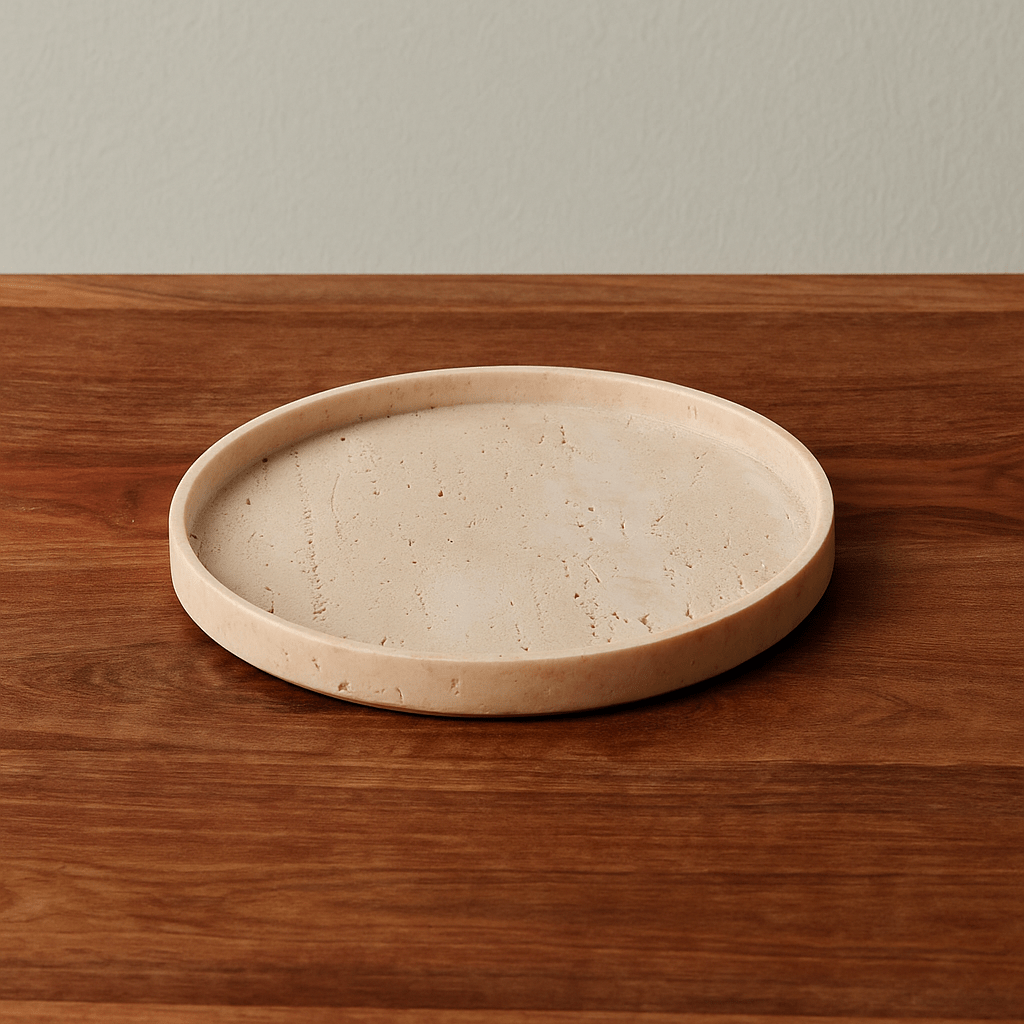 Travertine Round Bowl - LUXONAS