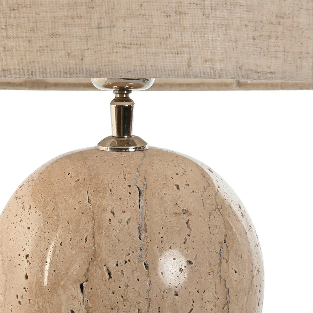 Travertine Sphere Shape Table Lamp - LUXONAS