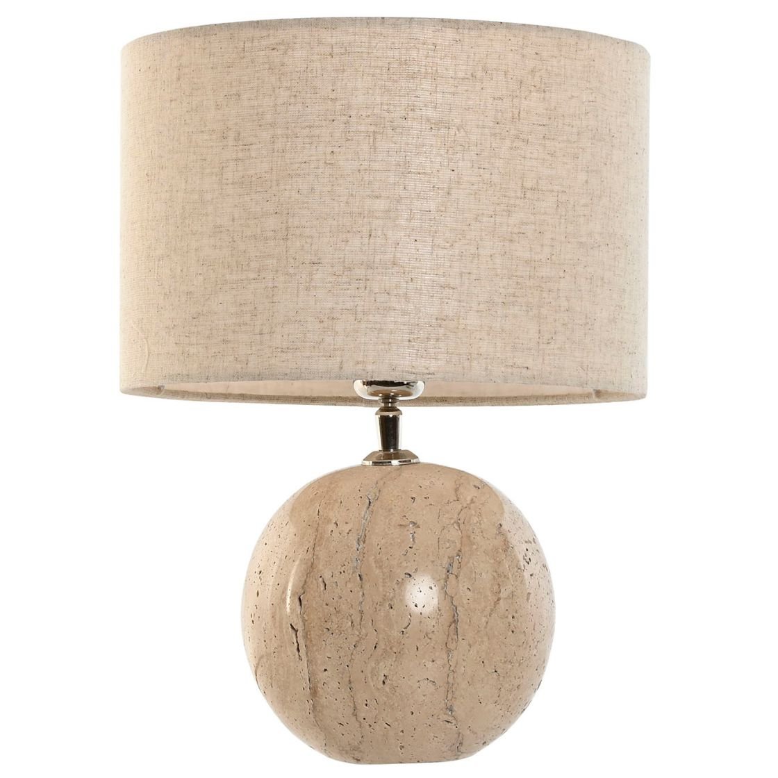 Travertine Sphere Table Lamp