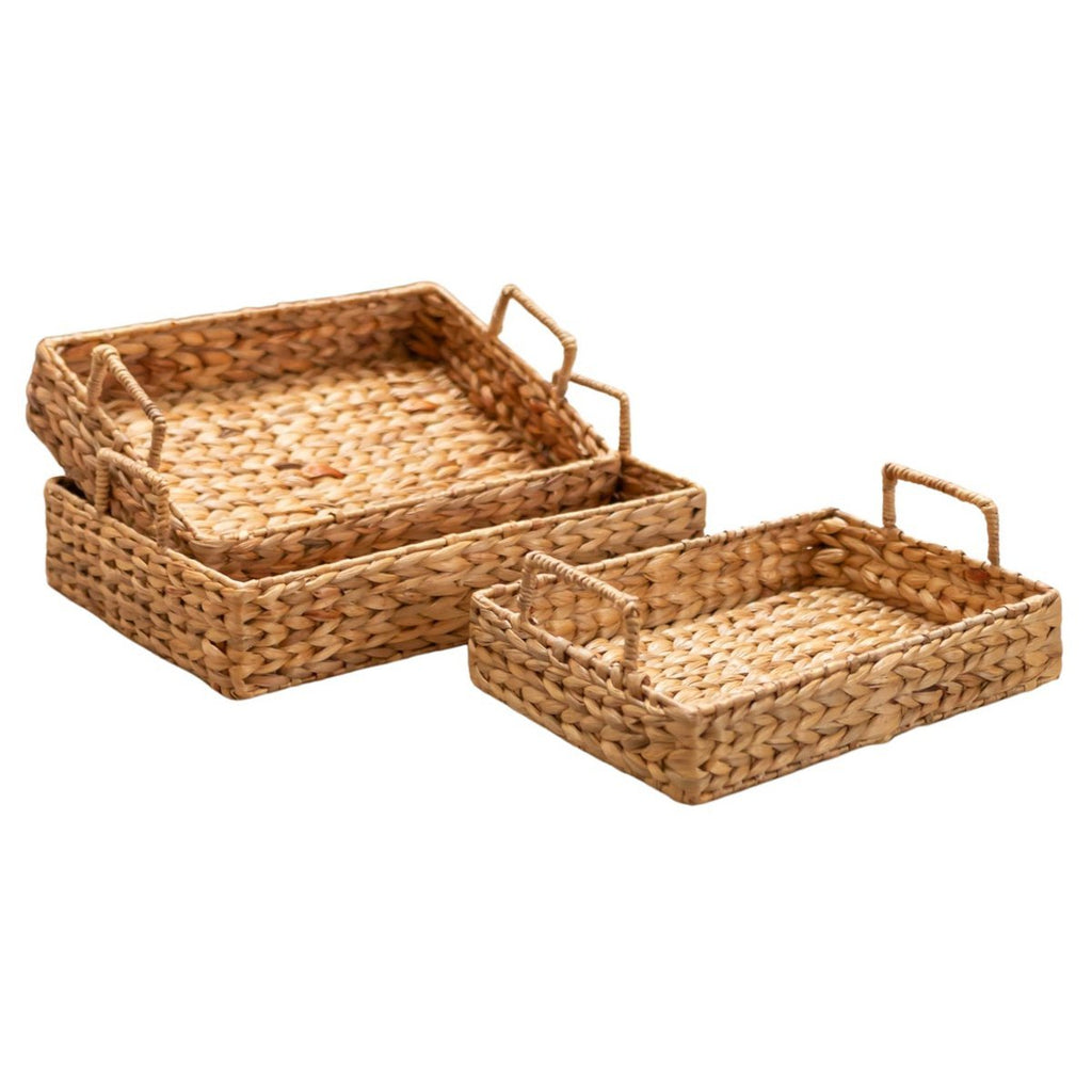 Tray BESAKIH made of Water Hyacinth (3 sizes) - LUXONAS HOME