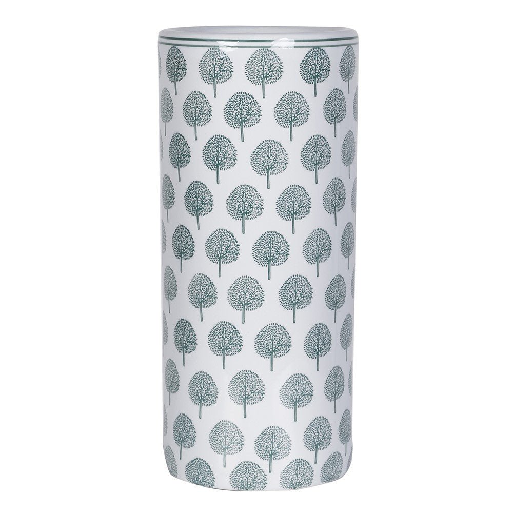Tree Print Umbrella Stand – Elegant Ceramic Design - LUXONAS