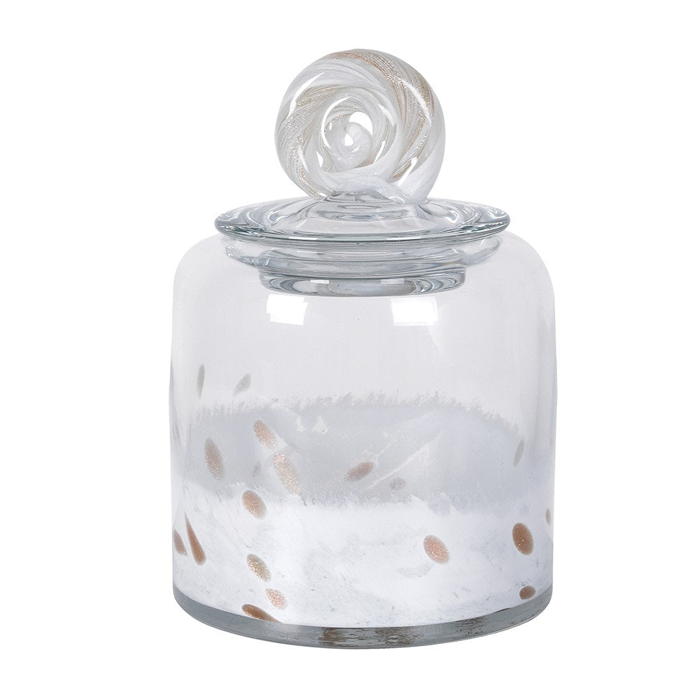 Twirl Small Glass Jar - Elegant Storage Solution - LUXONAS