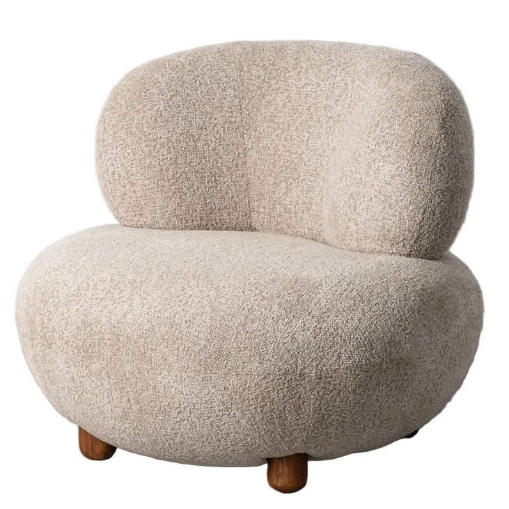 Upholstered Beige Armchair Brooks