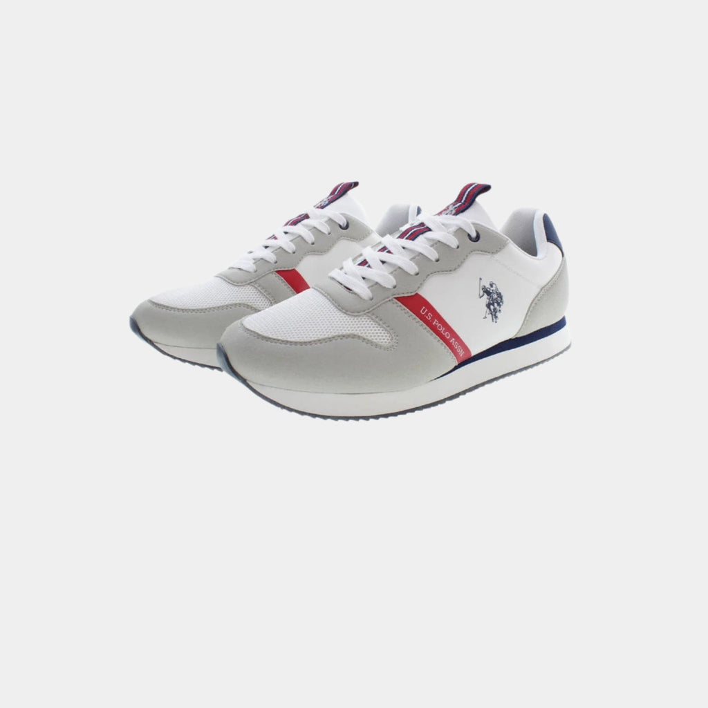 U.S. Polo White/Grey Sneakers - Athletic Shoes | Men's Casual Sneakers - LUXONAS HOME