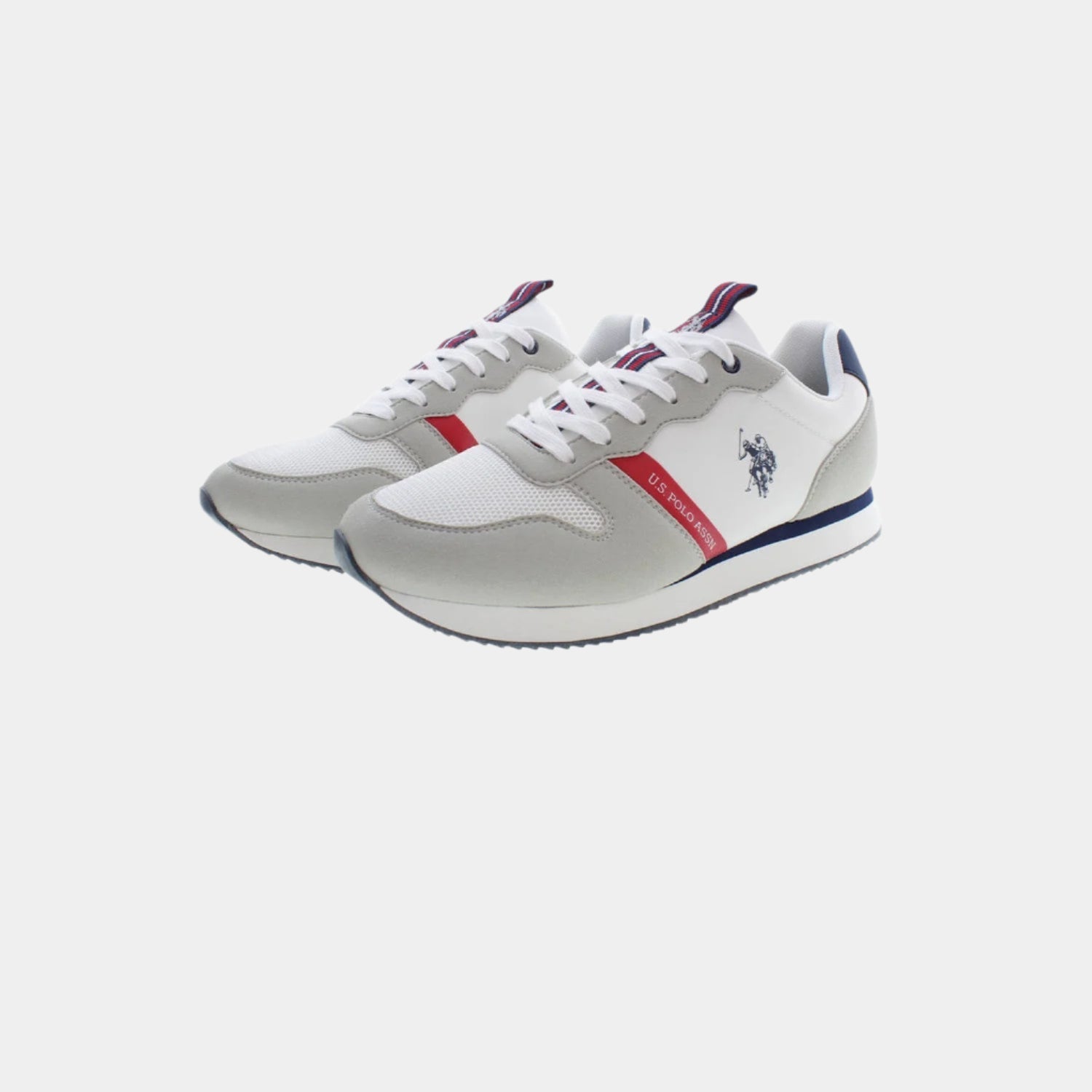 U.S. Polo White/Grey Sneakers - Athletic Shoes | Men's Casual Sneakers - LUXONAS HOME