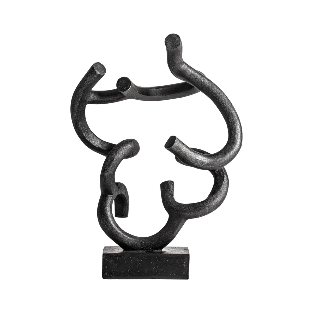 Vandy Deco Figure - Contemporary Black Resin Decorative Sculpture