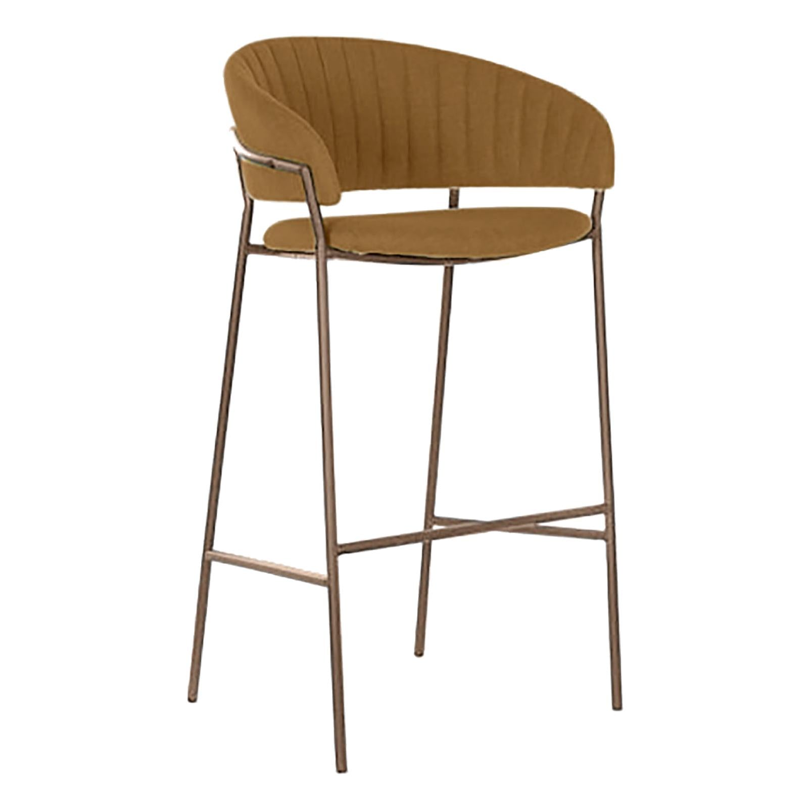 Velvet Rust Bar Stool - LUXONAS