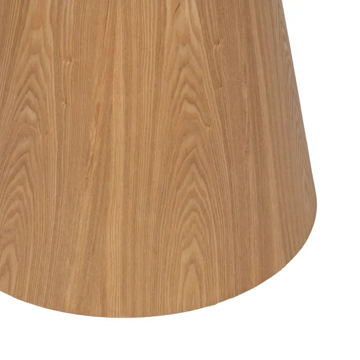 Veneered Brown Round Dining Table - LUXONAS