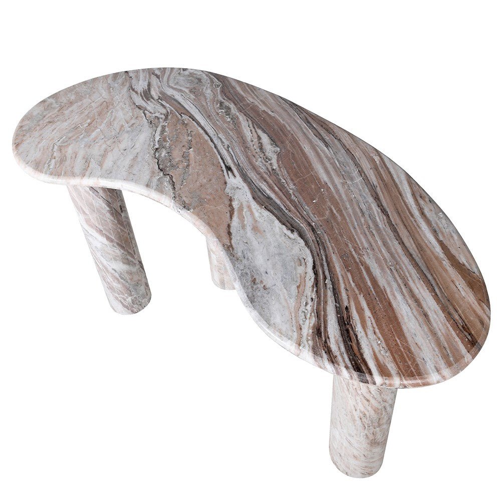 Viarla Marble Console - Elegant Marble and Iron Design - LUXONAS