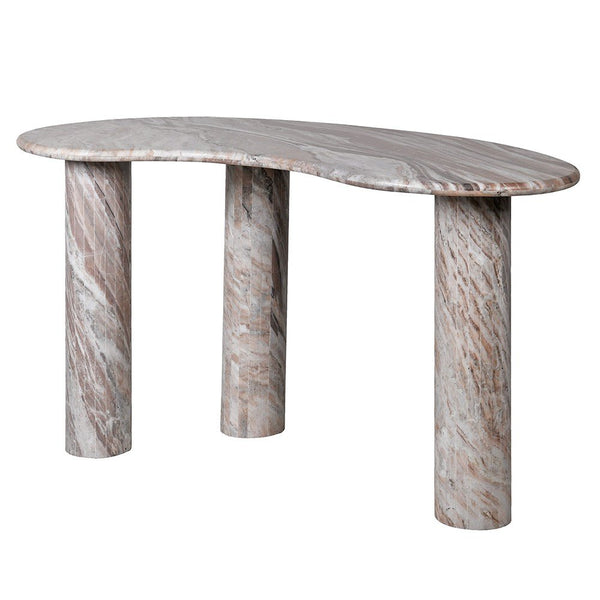 Viarla Marble Console - Elegant Marble and Iron Design