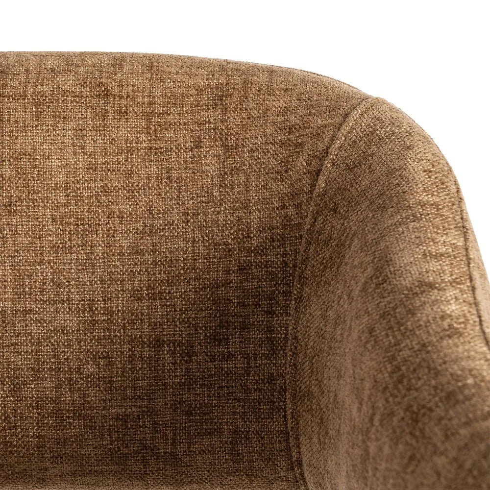 Vibrance Ochre Fabric Dining Chair with Metal Legs - LUXONAS HOME