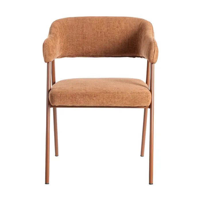 Vibrance Tile Fabric Dining Chair with Metal Legs