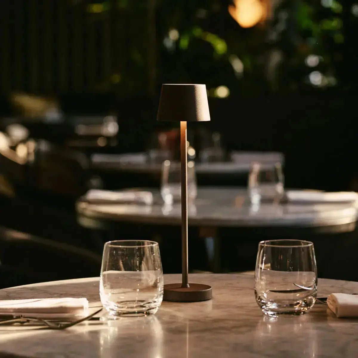 Vondel Mini Mocha Brown Cordless Lamp | Dimmable & Perfect for Hospitality Industry - LUXONAS HOME