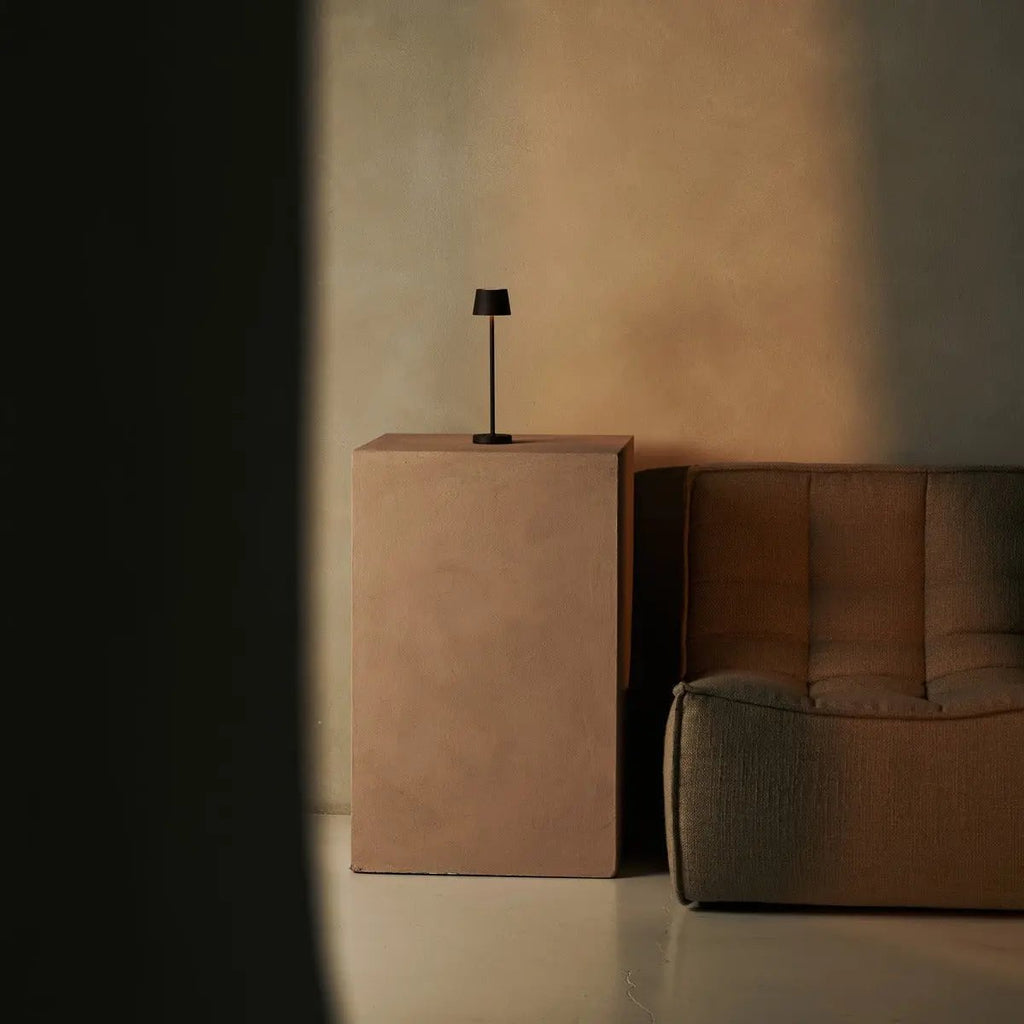 Vondel Mini Mocha Brown Cordless Lamp | Dimmable & Perfect for Hospitality Industry - LUXONAS HOME