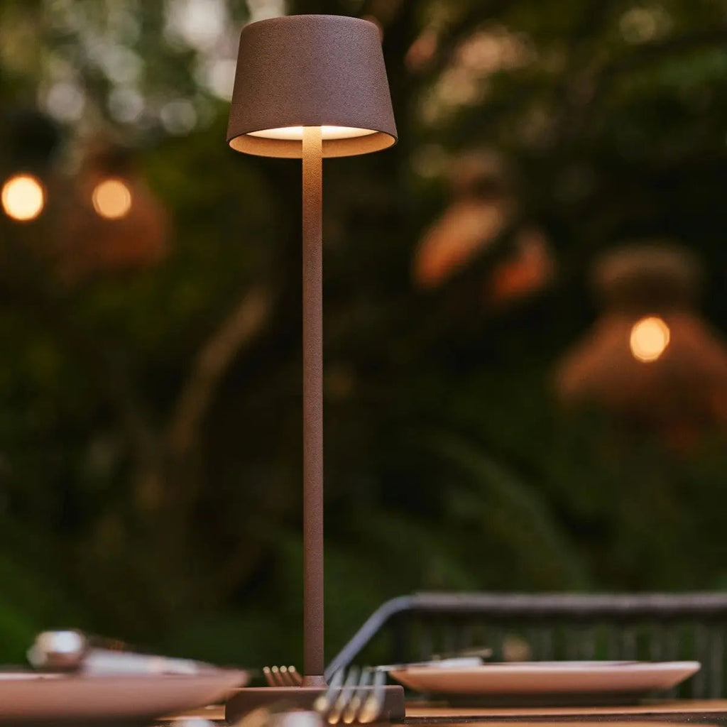 Vondel Mini Mocha Brown Cordless Lamp | Dimmable & Perfect for Hospitality Industry - LUXONAS HOME
