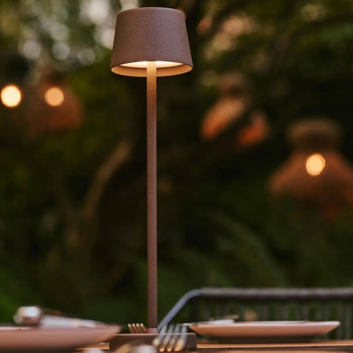 Vondel Mini Mocha Brown Cordless Lamp | Dimmable & Perfect for Hospitality Industry - LUXONAS HOME