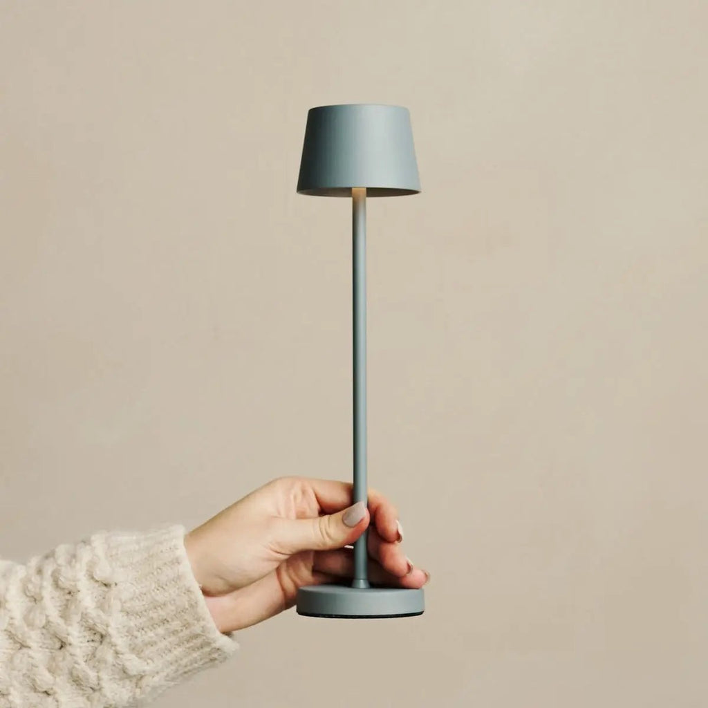 Vondel Mini Mouse Grey Cordless Lamp | Dimmable & Perfect for Hospitality Industry - LUXONAS HOME