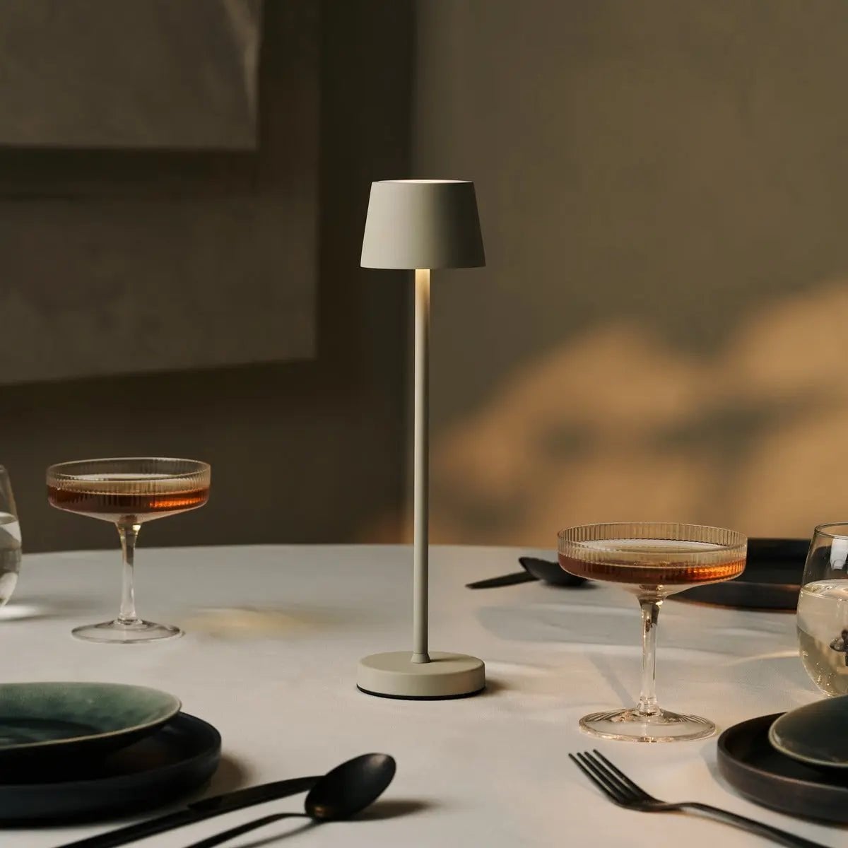 Vondel Mini Shadow Grey Cordless Lamp | Dimmable & Perfect for Hospitality Industry - LUXONAS HOME