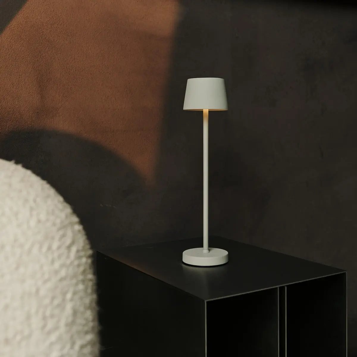 Vondel Mini Shadow Grey Cordless Lamp | Dimmable & Perfect for Hospitality Industry - LUXONAS HOME