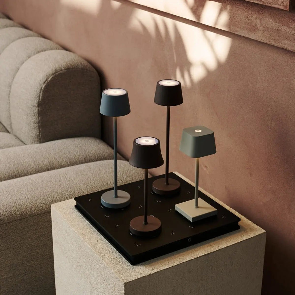 Vondel Mini Shadow Grey Cordless Lamp | Dimmable & Perfect for Hospitality Industry - LUXONAS HOME