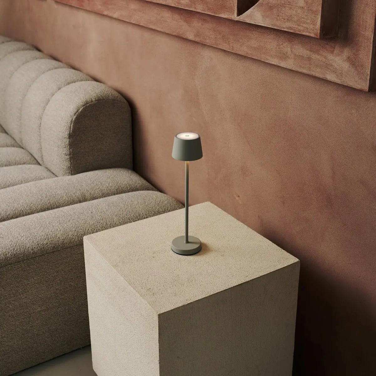 Vondel Mini Shadow Grey Cordless Lamp | Dimmable & Perfect for Hospitality Industry - LUXONAS HOME