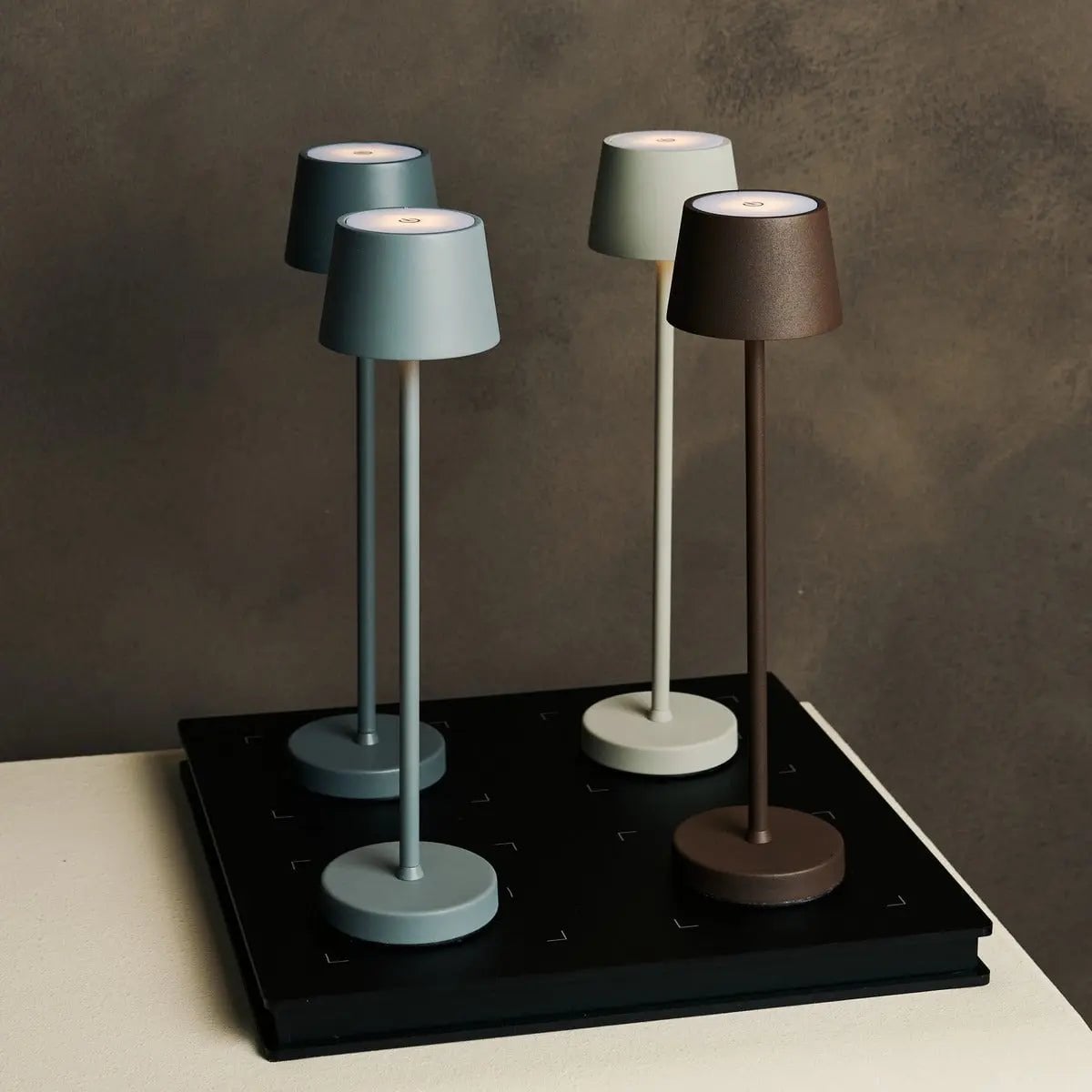 Vondel Mini Stone Grey Cordless Lamp | Dimmable & Perfect for Hospitality Industry - LUXONAS HOME