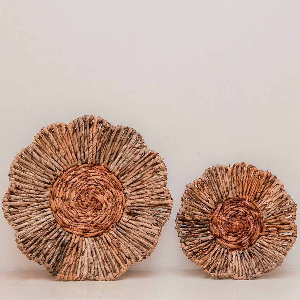 Wall Decor or Bowl MELAYA Wall Basket made of Banana Fibre (2 sizes) - LUXONAS HOME