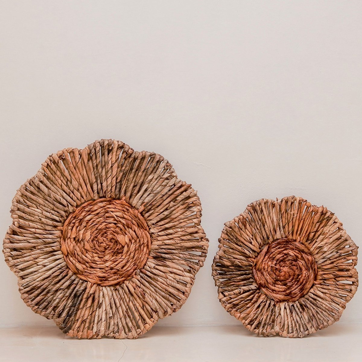 Wall Decor or Bowl MELAYA Wall Basket made of Banana Fibre (2 sizes) - LUXONAS HOME